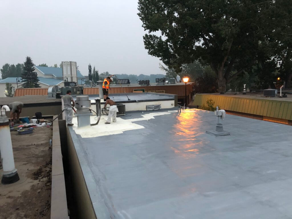 Sprayed Polyurethane Foam Roof Systems installation
